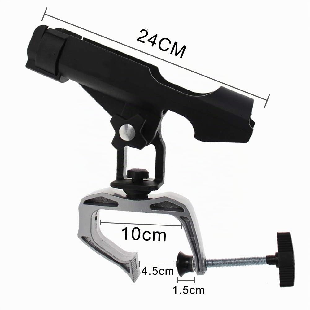 Croch - Lot de 2 supports de canne à pêche à 360 degrés réglables pour bateau ou kayak