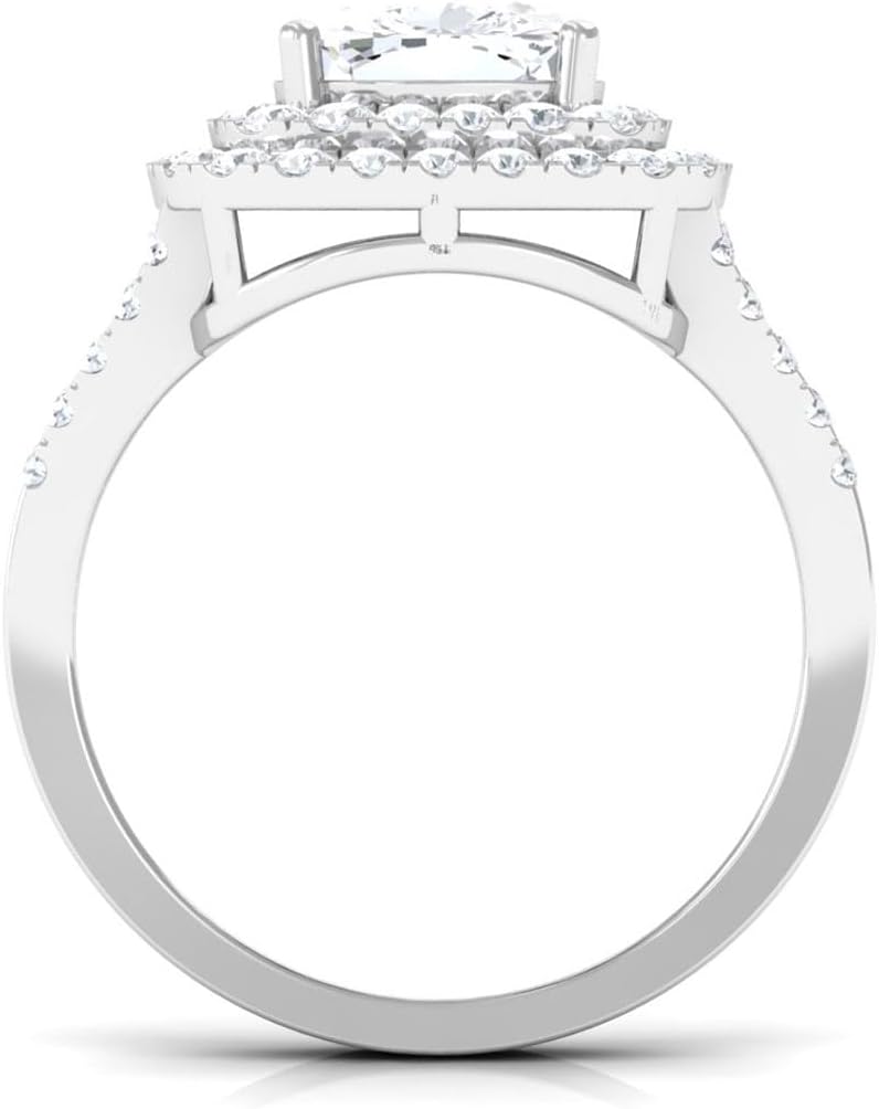 Certified 3 Carat CZ Diamond Engagement Ring in Silver, Aaaa Quality, Cubic Zirconia Statement Ring - Ready To Gift