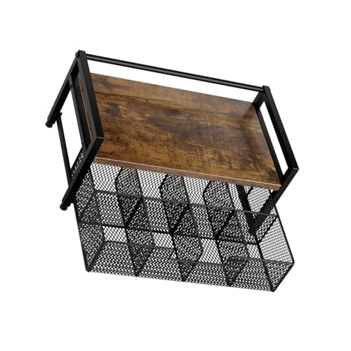 Étagère en bois et métal avec tiroir de rangement 8 compartiments pour la maison - 8