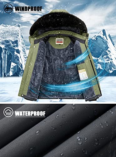 Wulful Boy's Ski Jacket Winter Snow Coat With Hood #TOP2