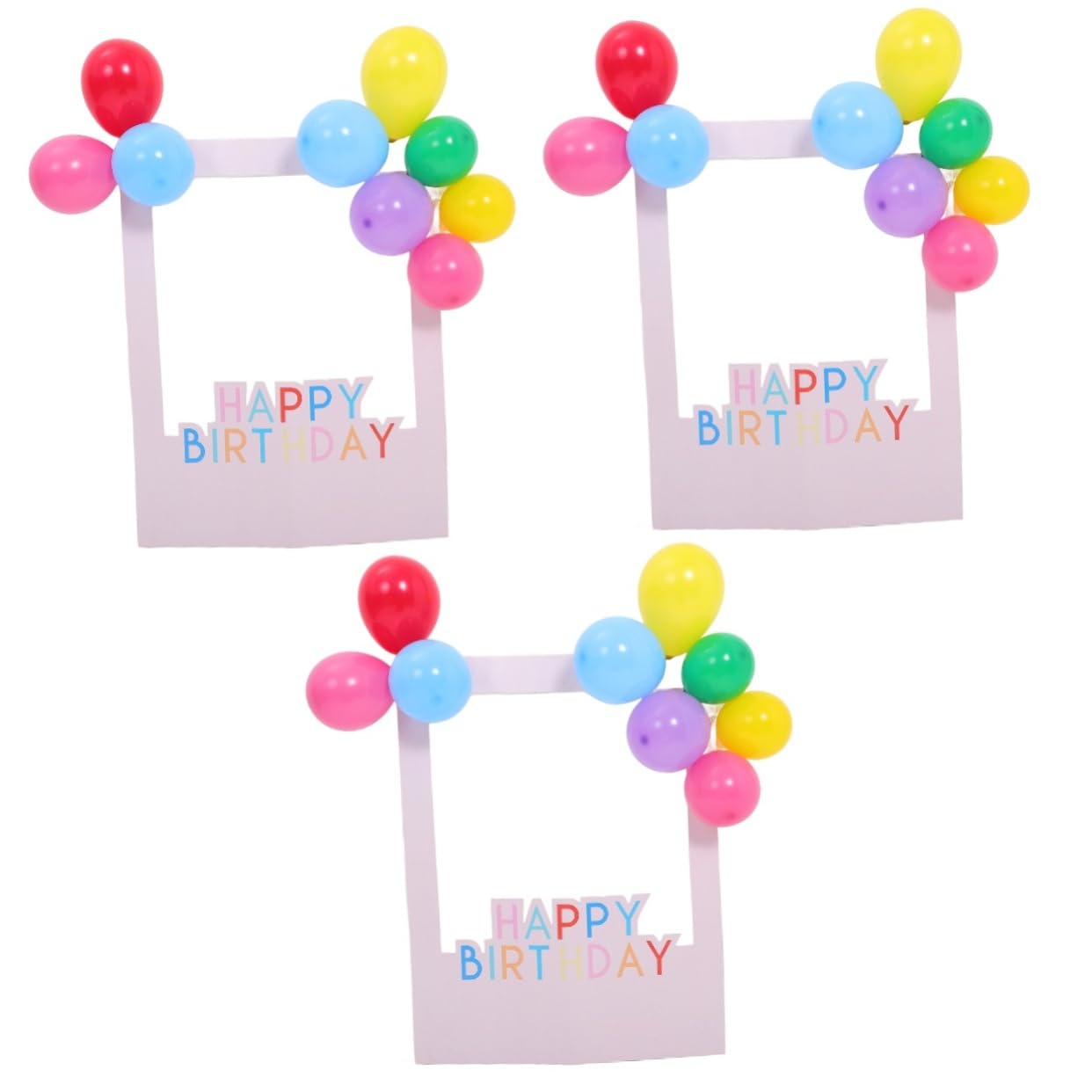MAGICLULU 3 Sätze Bilderrahmen thematisiert benutzerdefiniertes Bild Fotokabinenrahmen Verkaufsstand Geburtstagsdeko Foto Fotozubehör zum Geburtstag Requisiten für Fotorahmen Papier