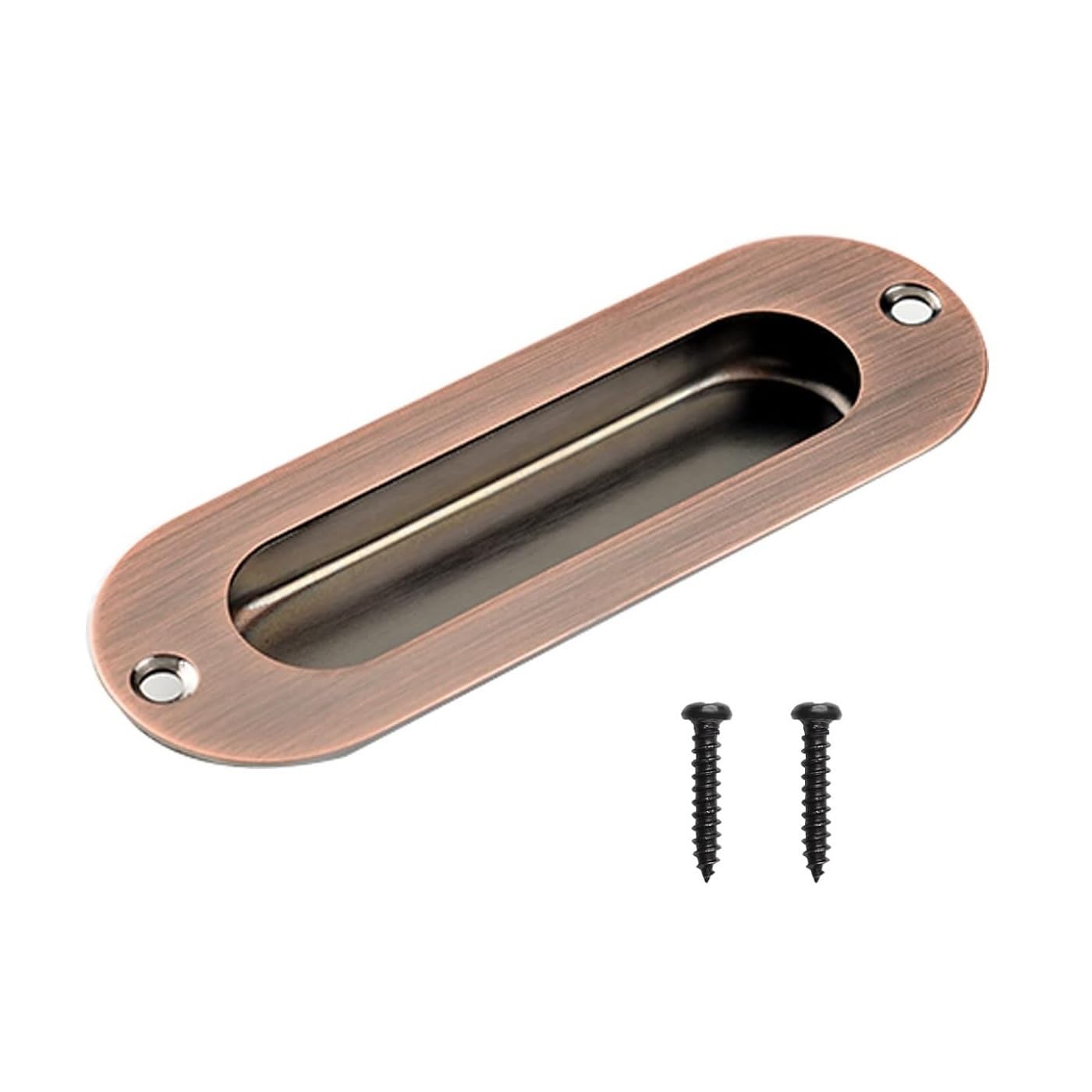 MiJunHD Recessed Flush Door Handles Stainless Steel Cabinet & Furniture Door Pulls Red 120 * 40mm Round Handles/Pulls for Interior & Closet Doors