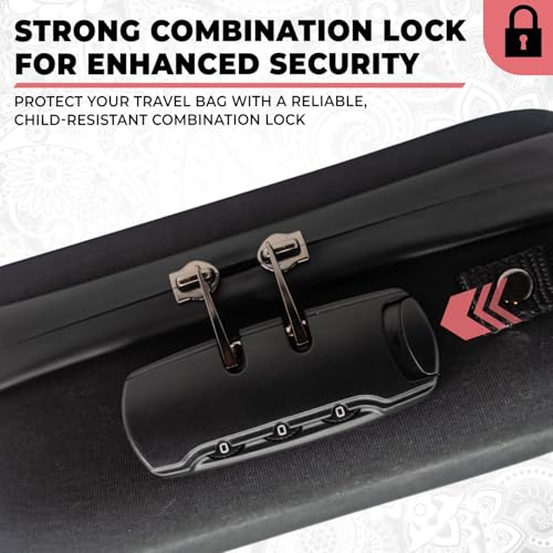 Kashmir Smell Proof Bag with Combination Lock Tobacco Pipe Pouch File Organizer Case Container Medicine Lock Box Odorless Storage Bag Great Gift for Friend - Image 3