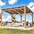 AECOJOY 10'x14' Outdoor Wood Ceder Gazebo for Patio, 14x10 Outdoor Lean to Hardtop Pergolas and Gazebos Clearance, Wall Mounted Wooden Gazebo Heavy Duty Metal Awnings for Patio, Decks, Backyard