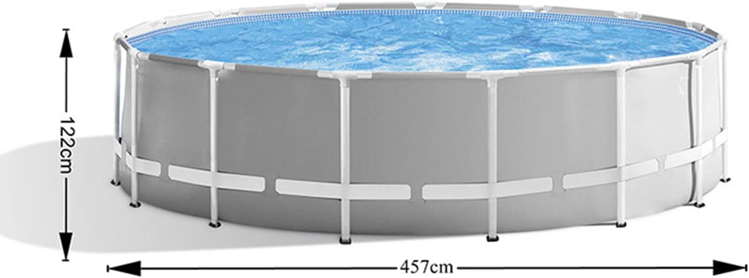 Relax in 12-Foot by 30-Inch Metal Frame Round Above Ground Swimming Pool with Filter Pump