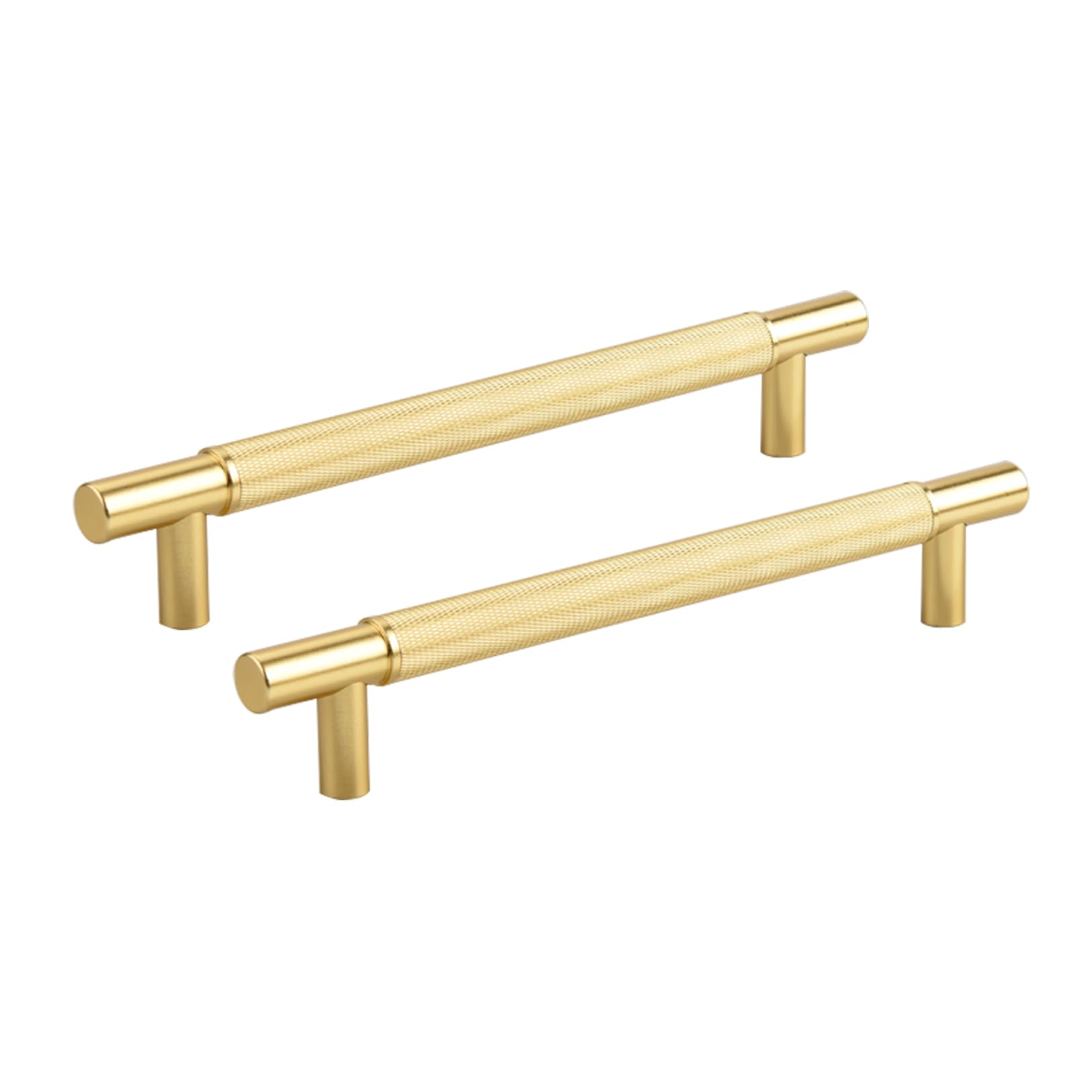 RRrawgff Embossed Furniture Handles 2 Pack Aluminum Alloy Cupboard Handles Golden Wardrobe Handles Solid Kitchen Cabinet Handles Golden Bathroom Drawer Handles (Hole Distance 160mm)