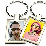 Schlüsselanhänger mit Foto Bild Motiv und Text Namen Spruch selbst gestalten und Bedrucken ✓ Für Schlüsselbund ✓ Halskette ✓ Armband ✓ Armreif (2-seitig (2 Fotos))