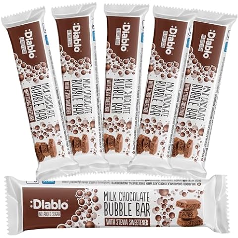 Diablo Milk Chocolate Bubble Bar with Stevia Cover