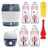 Der Set-Inhalt umfasst: MAM Premium Set mit Glasflaschen Pink Starterset für Neugeborene Starter Flaschenset