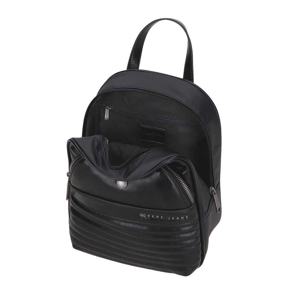 Pepe Jeans Biker Mochila para portátil, fabricada en Poliéster con detalles en piel sintética., Tirantes anchos, ergonómicos y acolchados que se adaptan perfectamente a la espalda, de Joumma Bags