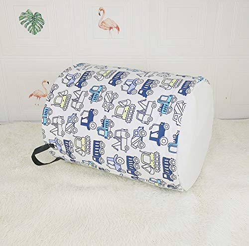 Image of Collapsible Kids Laundry Basket Clothes Hamper, Foldable Storage Organizer Bin, Toy Clothes Storage with Handles for Boys Girls Bedroom, Room Decor Cars