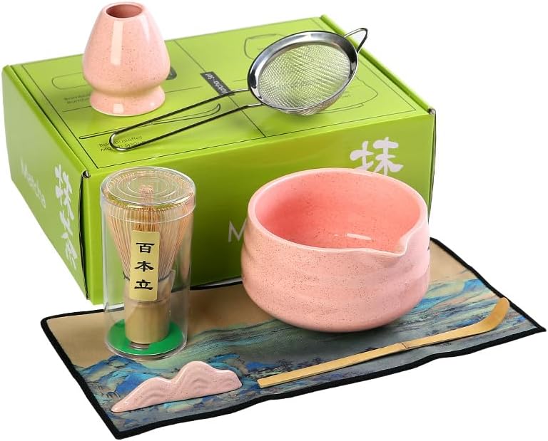 7matcha whisk set, Matcha Whisk Set 1 Matcha Whisk, Pink matcha Set matcha kit thumbnail