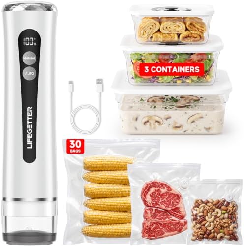 Handheld Compact Vacuum Sealer for Food with Dry & Moist Modes