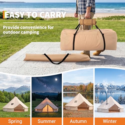 Carpa Bell Canvas beige 4 personas 4 estaciones 3 m miniatura 7
