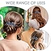 Barrettes à cheveux vintage en forme de fleur en strass avec nœuds en strass - Pinces à cheveux en cristal pour mariage et thé - Bleu foncé #3