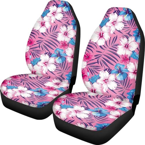 Housse de sieges auto camionnette et voiture avec motif tropical rose