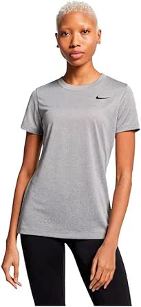NIKE(ナイキ) レディース Dri-Fit ニット ランニングシャツ ブラック/ヘザーグレー