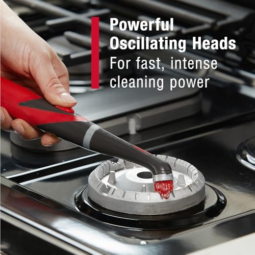 Image of Rubbermaid Reveal Power Scrubber 5-Piece Kit, Cordless Electric Battery Powered Spin Scrub Brush, Water Resistant, for Home /Kitchen /Bathroom /Grout /Tile /Shower /Tub