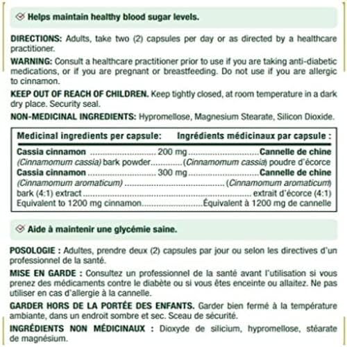 Nature's Bounty Cinnamon 500mg 100 count