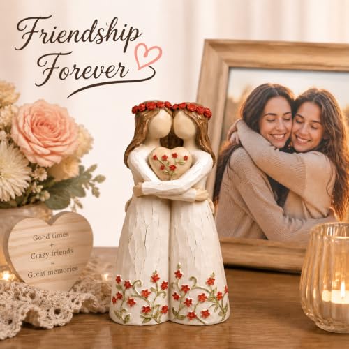Sister Gifts from Sister, Sister Birthday Gift, Unique Red Floral Figurine - image 2