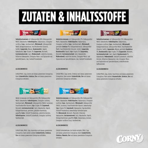 Corny | Protein Crunchy & Soft 5er Mix | Trial Pack 5x1 Proteinriegel à 45g | 30% Eiweiß | Probierset zum Testen