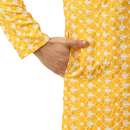 Image of SOJANYA (Since 1958 Men's Silk Blend Light Green Kurta & Nehrujacket with White Pyjama Combo