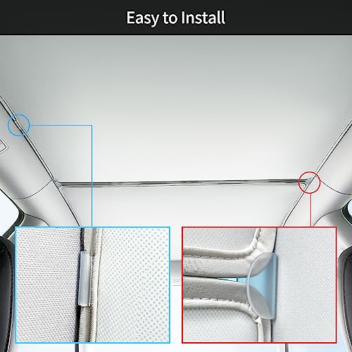 Tesla Model Y Roof Sunshade, Sunroof Shade Uv Rays Protection Heat Insulation Cover For 2020-2023 Tesla Model Y Roof Window Sun Blocking Uv Reflector. Tesla Model Y Accessories. #TOP3
