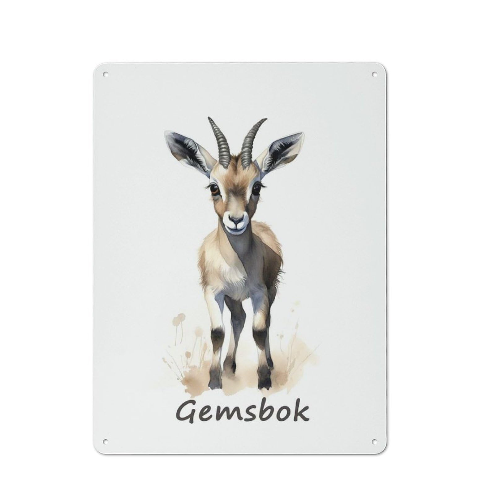 Junmoney Gemsbok Animal Safari Vintage Decorative Tin Plaque 40X30cm, Room Wall Plaque For Hallway, Home Bar, Garage Or Study