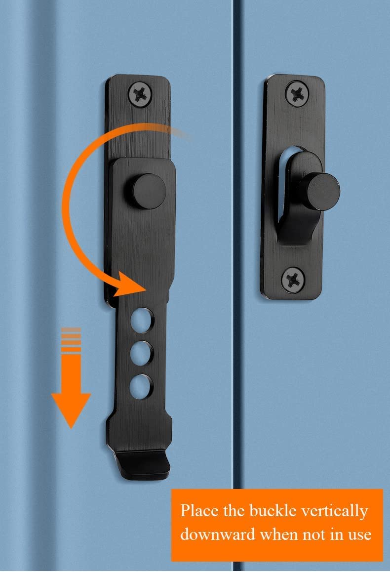 Cerradura deslizante for cerradura de puerta portátil, cerradura de pestillo de puerta, pestillo de puerta de acero inoxidable de primera calidad, adecuado for graneros, baños, exteriores, g