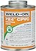 Weld-On 11890 724 Industrial Grade CPVC Heavy-Bodied High Strength Solvent Cement - Medium-Setting and Low-VOC, Gray, 1 Pint (16 fl oz)