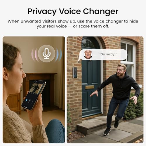 Doorbell Camera Wireless, aosu Battery-Powered Video Doorbell with Chime, 2K Resolution,Support local Storage,166° Ultra Wide Angle,180-Day Battery Life, AI Detection, Work with Alexa&Google Assistant