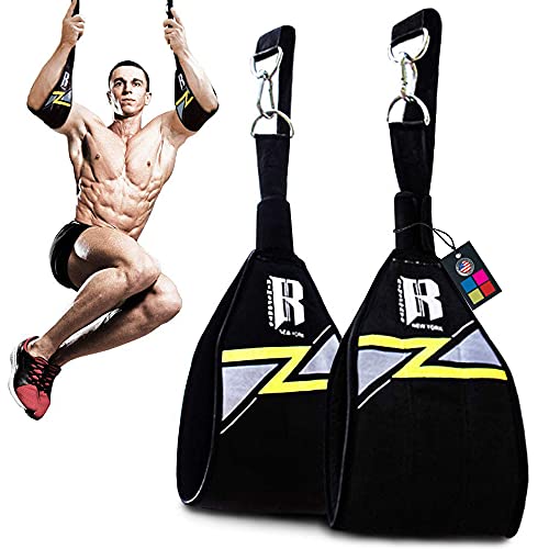 RIMSports Ab Straps for Pull Up Bar Attachment, Premium Hanging Ab Straps for Ab Workout, Gym Exercise Pullup Equipment for Men & Women, Fitness Arm Support for Abdominal Muscles Core Strength