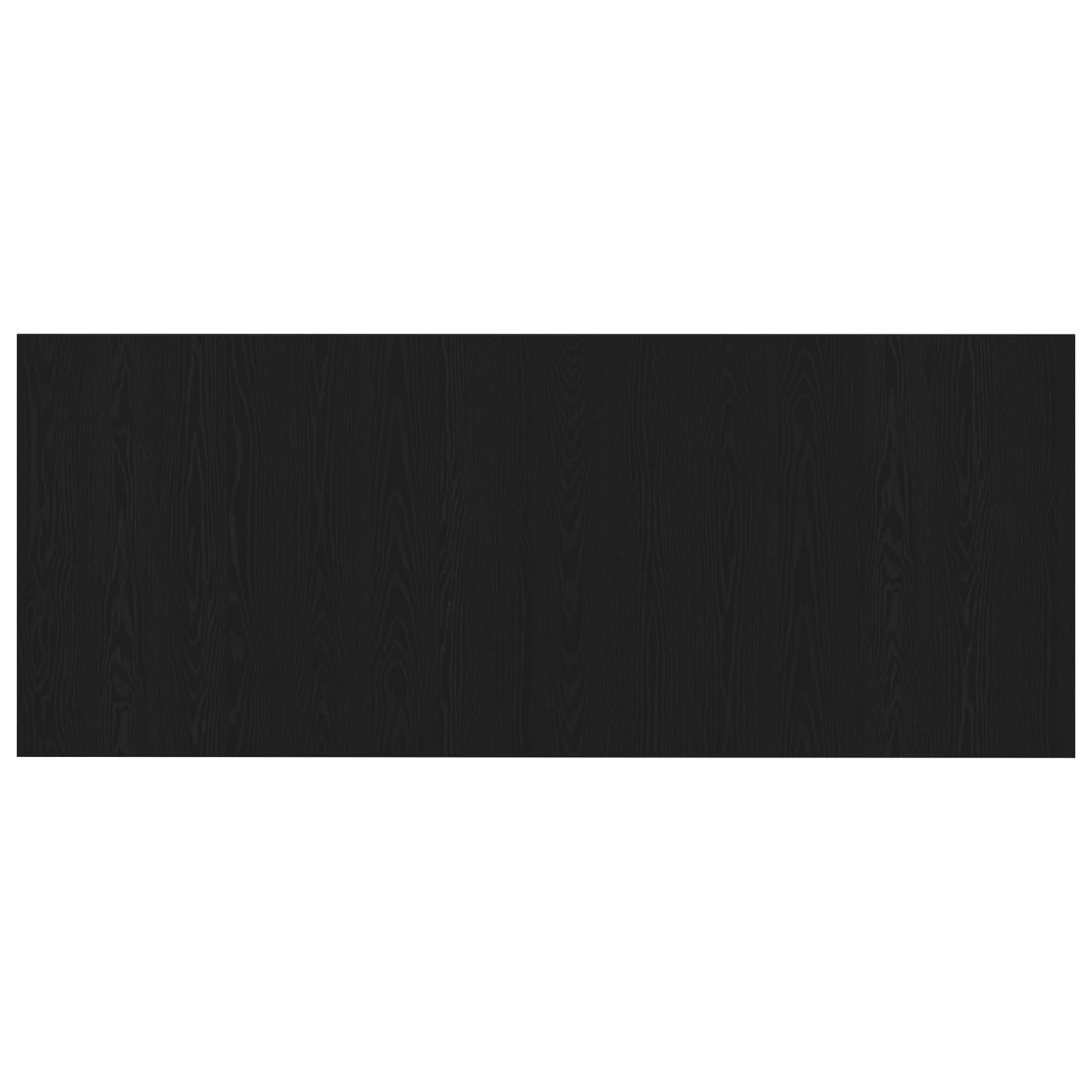 Tête de lit Chêne Noir 200 x 1,5 x 80 cm Matériau en bois massif Tête de chambre à coucher Design élégant Décor moderne Lignes élégantes Durable Tapis facile à monter Tapis