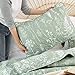 JANZAA Quilt King Size Sage Green Quilt Bed Spread Boho Quilt with Floral Pattern Microfiber Quilts Set 3 Pieces Lightweight Comforter Reversible Bedding Set 1 King Size Quilts and 2 Pillowcases