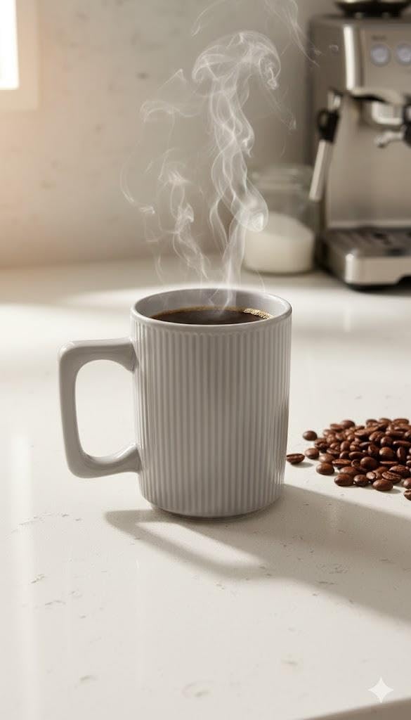 Gri Renkli Kahve Kupası Orta Boy Çay Kahve Keyfi