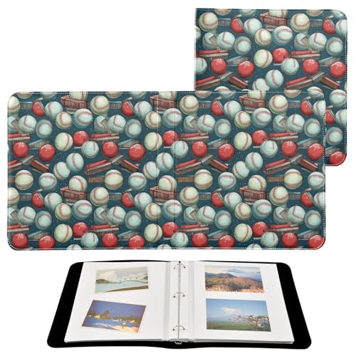 Álbum de Fotos ALAZA con Cubierta de Cuero PU Multicolor, Anillado de 3 Argollas, 20 Páginas Autoadhesivas, Tamaño 11.8 x 11.2 x 1.5 pulgadas miniatura 2