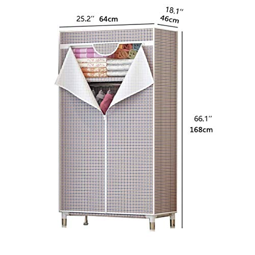 Armario para almacenamiento de ropa portátil ZAW con marco de acero 25mm 3