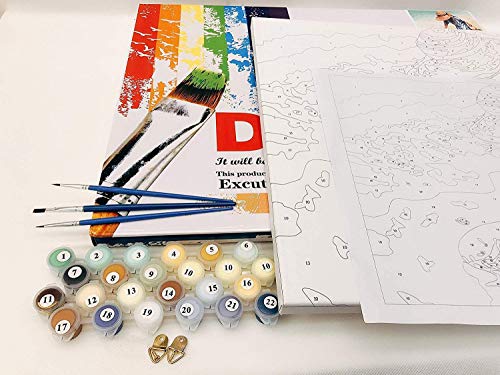 HKLIOPU DIY Malen nach Zahlen für Erwachsene Kinder Anfänger Leinwand Ölgemälde Kit-Bunte Kuh- 11.8x11.8Zoll/30 * 30 cm… – Bild 4