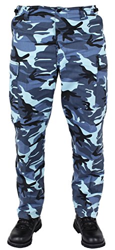 noorsk - Pantalones de camuflaje azul Talla:extra-large