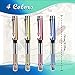 Bewudy 4 Pcs Refillable Fountain Pen Transparent Caligraphy Pens for Writing Upgrated Fine Nib Piston Filling Fountain Pen
