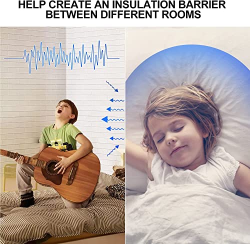 Image of Acoustic Wall Panels Self Adhesive, Brick Pattern Decorative Sound Absorbing Panel for Ceiling, Door, 12 Pack Dark Blue Art Tiles for Recording Studio, Gaming Room, 12 inchx12 inchx0.4 inch