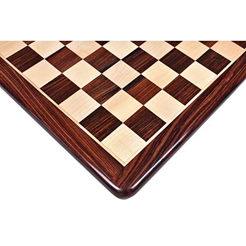 Grand jeu d'échecs plat en palissandre massif de 21 pouces - 6