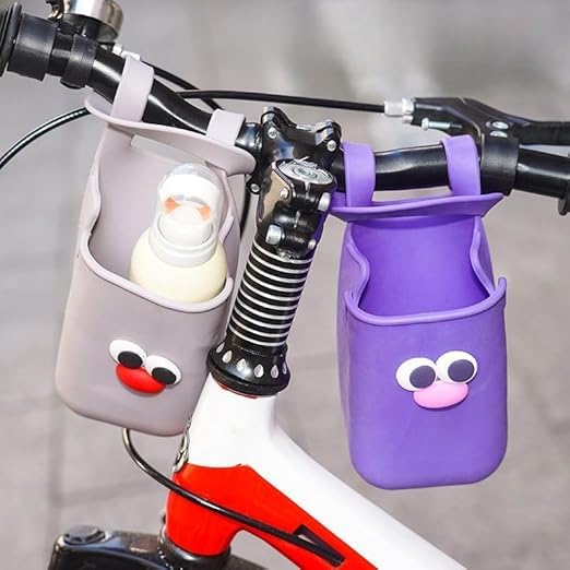 Cute Baby Carriage Silicone Cup Holder | Multifunctional Bottle & Cup Bag for Stroller, Bicycle, Wheelchair & Pool Armrest | Flexible Anti-Slip Drink Holder (Pack of 1)-image-15