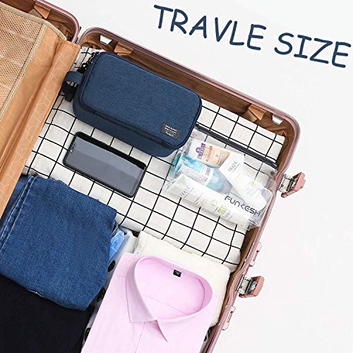 Mens Toiletry Bag Waterproof Organizer Bag Travel Shaving Dopp Kit Perfect Travel Accessory Gift (Dark Blue) 5 Mens Toiletry Bag Waterproof Organizer Bag Travel Shaving Dopp Kit Perfect Travel Accessory Gift (Dark Blue)