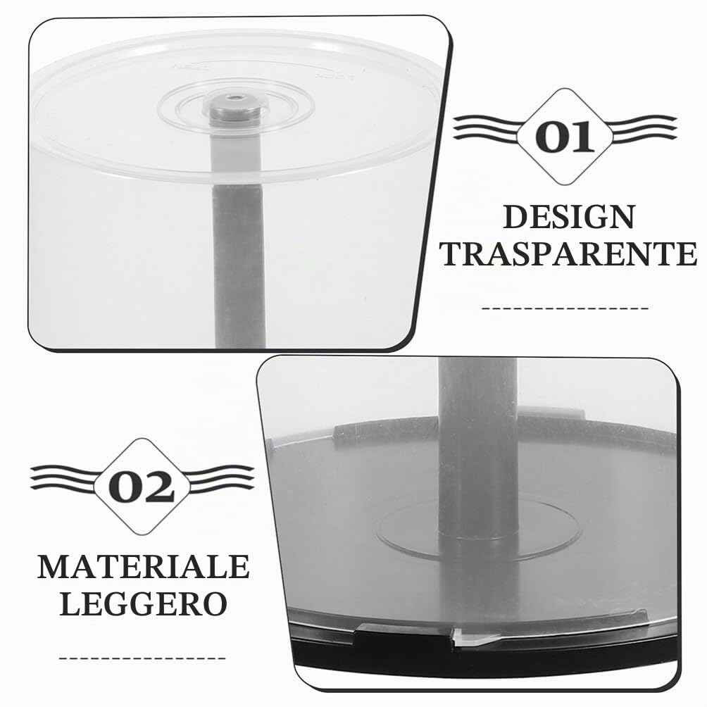 Porta Cd Dvd Trasparente in Pp Custodia Organizer 100 Slot Compatto E Leggero Per Protezione E Conservazione Dischi