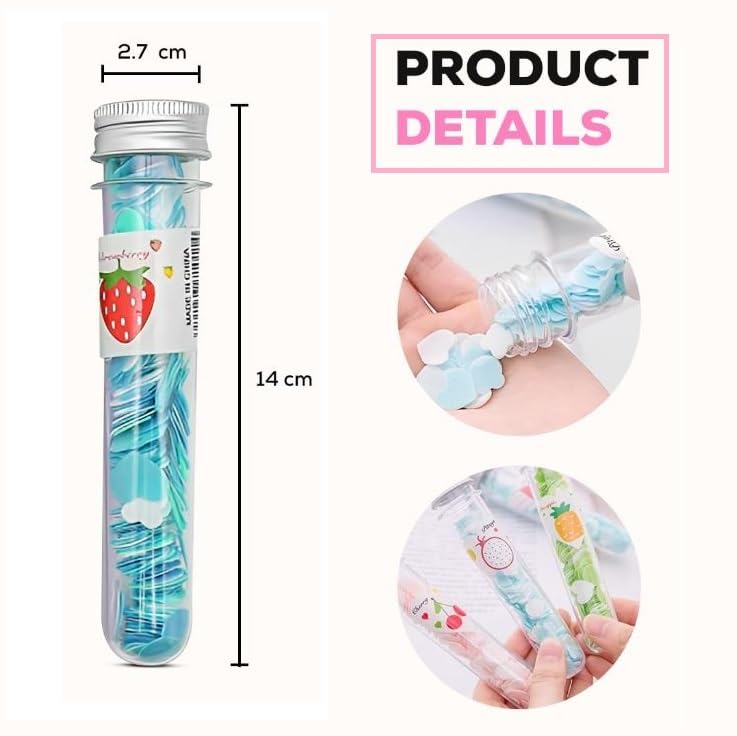 Image of YUVEO Travel Toothbrush Cover, Tongue Cleaner Cover, Multicolor Design with Pineapple, Cactus & Flamingo Patterns and White Soap Case and Tube Paper Soap and Bath Sponge