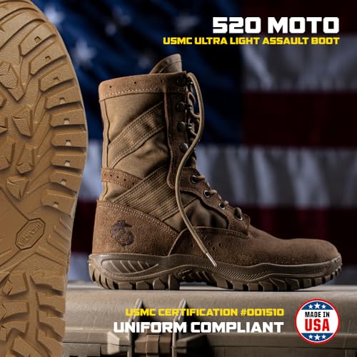 B Belleville Arm Your Feet USMC Ultra Light 520MOTO 8" (EGA) Assault Boots for Men2