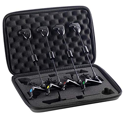 BYFRI 4pcs Percha Delicada Textura De Pesca Herramientas De Pesca 4 Colores Enciende El Led Indicador De Alarma Percha
