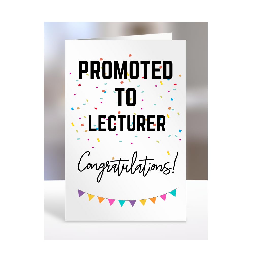 Promoted to Lecturer card, gifts for men, women, him, her, female, male, presents for Christmas, new, congratulations, A5-171_136 โ image 1