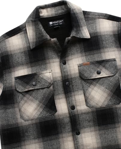 Matix Men's Plaid Sherpa Lined Flannel Shirt Jacket (Sizes: S-XL)4